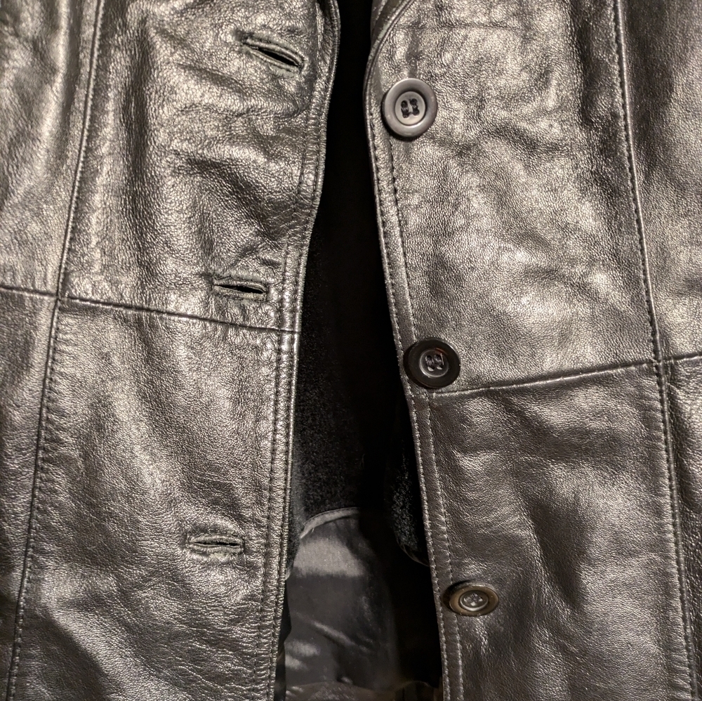 Leather loaf leather jacket size 13/14 vintage - Picture 8 of 15